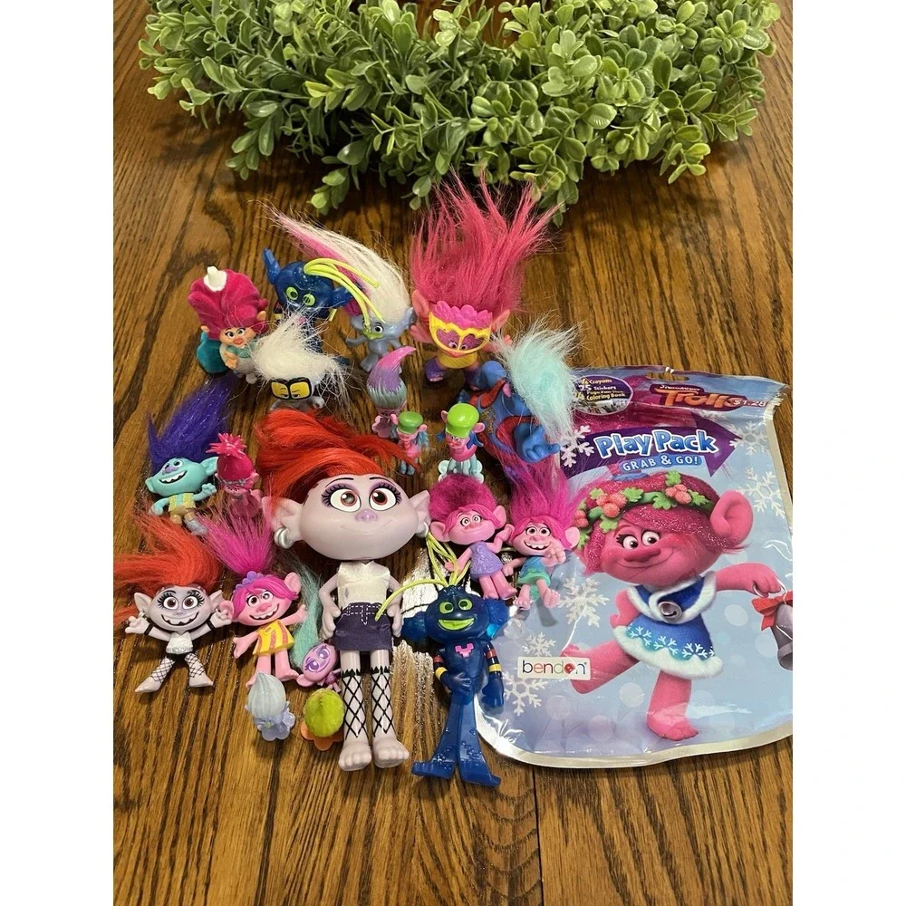 Trolls Dreamworks‎ Movies Mixed Lot 20 Figures Toys & Play Pack Dolls Hasbro