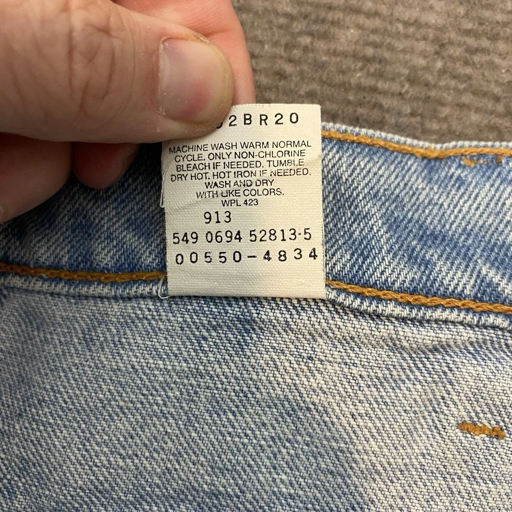 vtg Levi's 550 Jeans Mens 42 Fits 40x30 Y2K Baggy Blue Distressed‎ USA Made