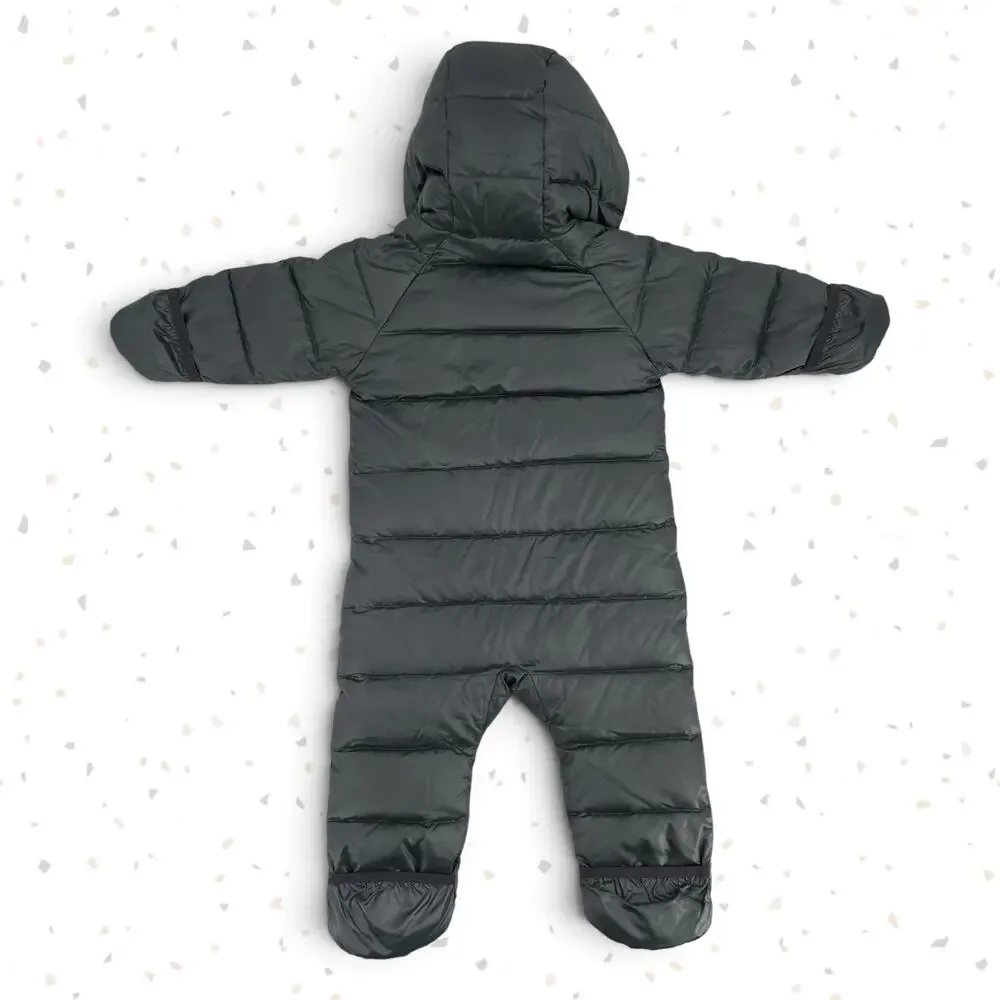 Patagonia Hi-Loft Carbon Grey Puffer Snowsuit Down Hiloft Baby Bunting 3-6 Month