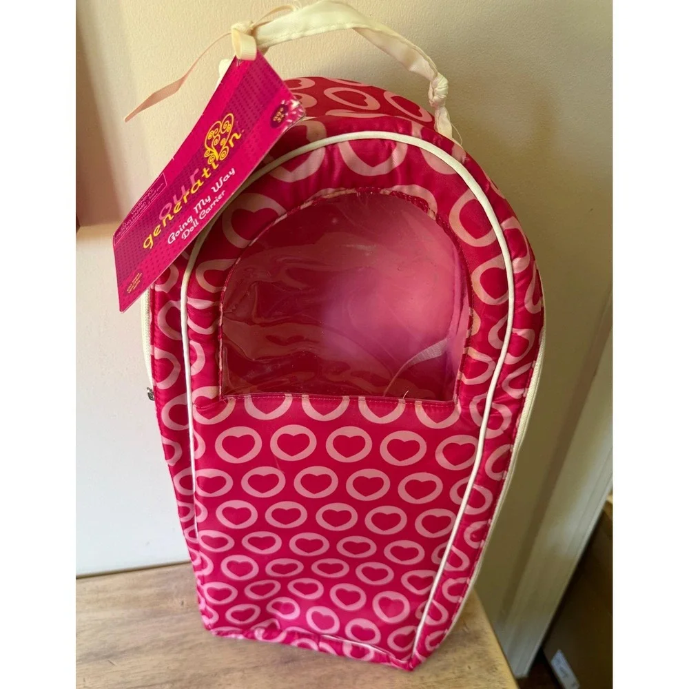 Our Generation‎ Going our Way Doll Carrier Portable Pink Heart Print