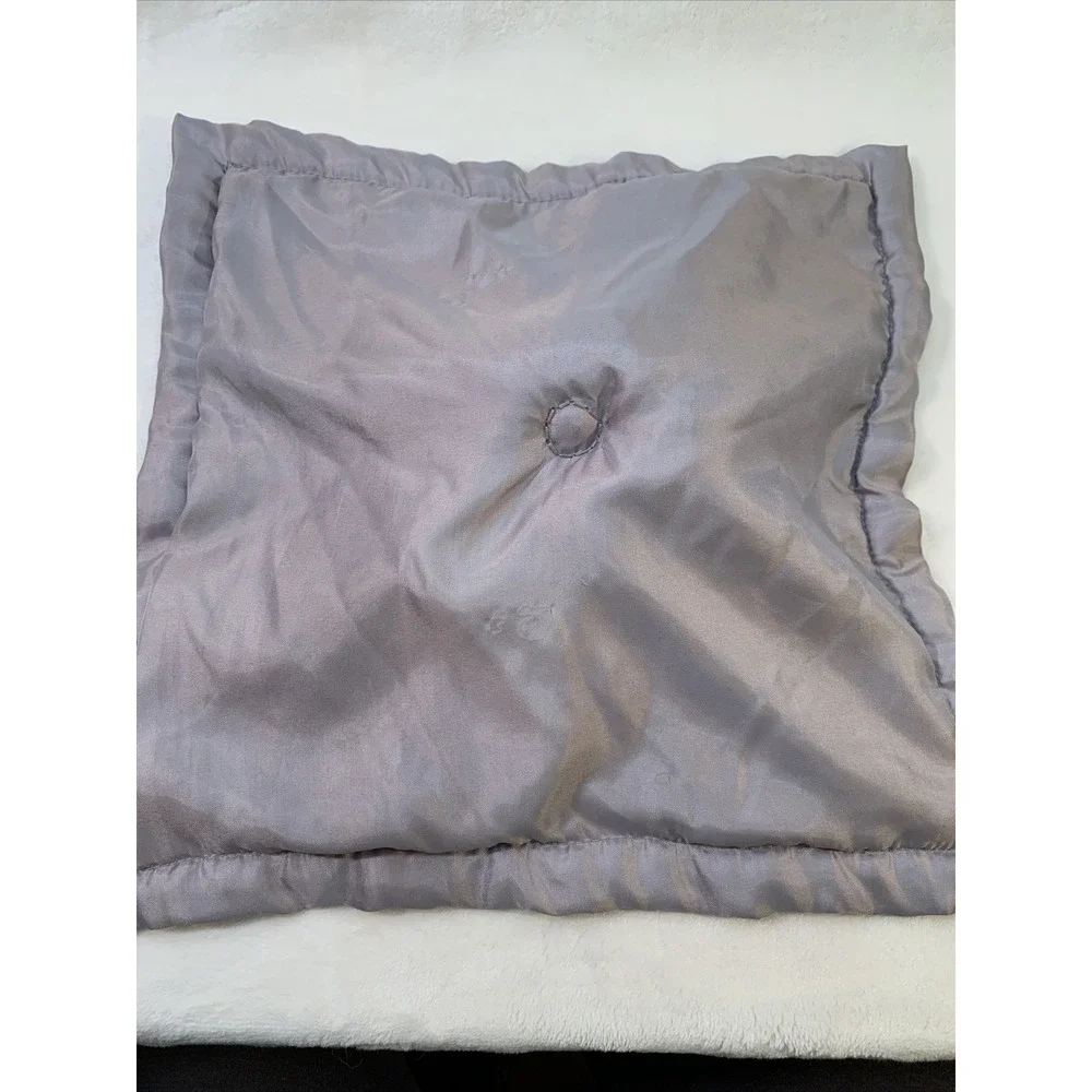 Carters Grey Gray Elephant Security Blanket Soft Velour Satin Baby Lovey Toy‎
