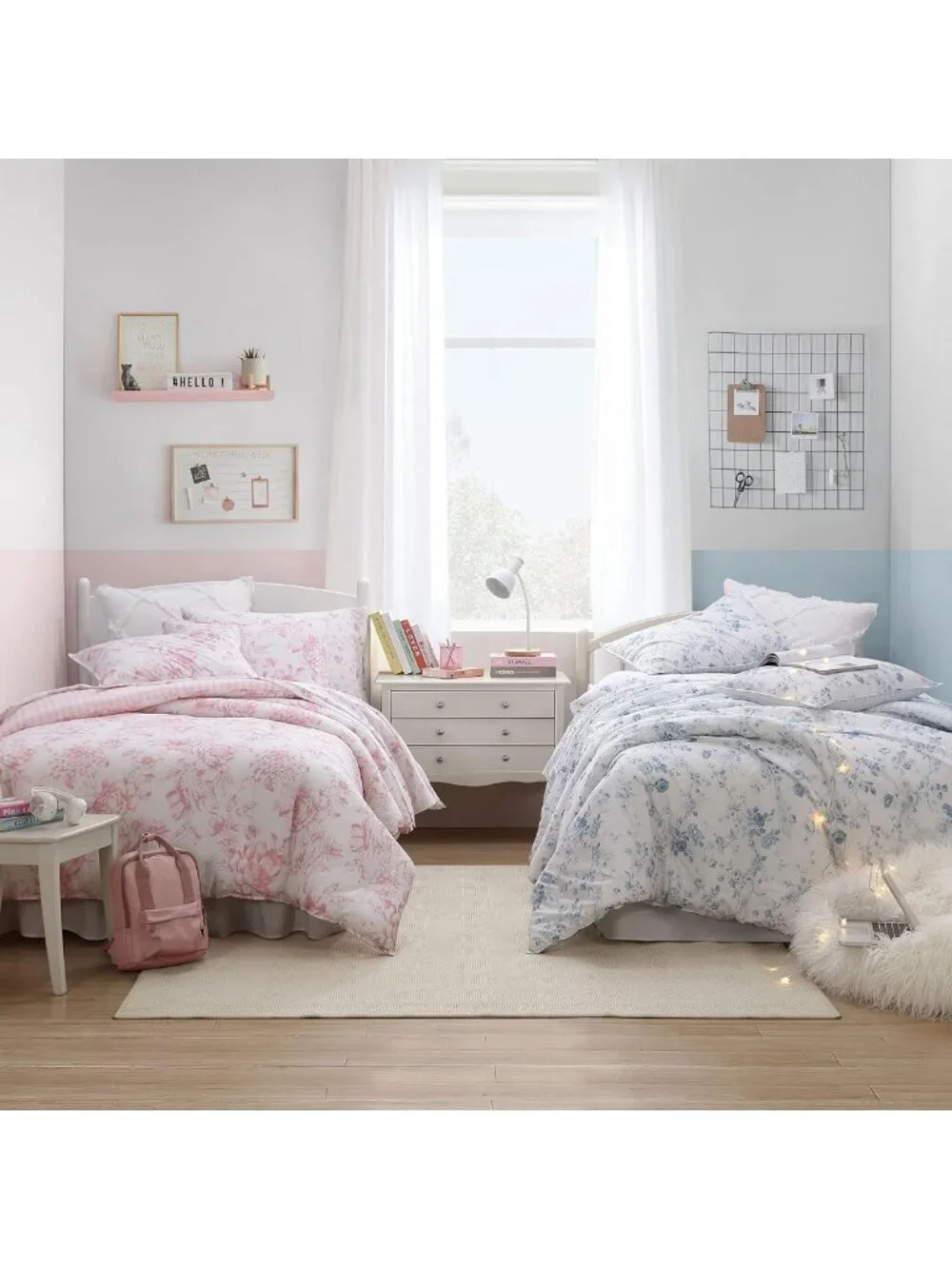 Reversible Twin Comforter Set with Shams, Soft Cotton Bedding, Cozy Home Decor