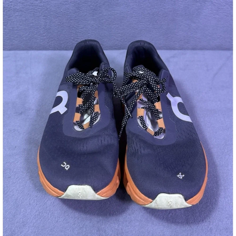 On Running Cloudmonster Shoes Mens 10 Gray Orange CloudTec Running Sneakers