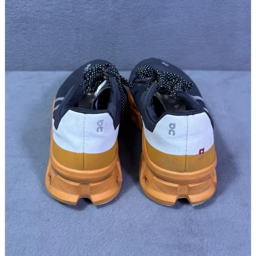 On Running Cloudmonster Shoes Mens 10 Gray Orange CloudTec Running Sneakers