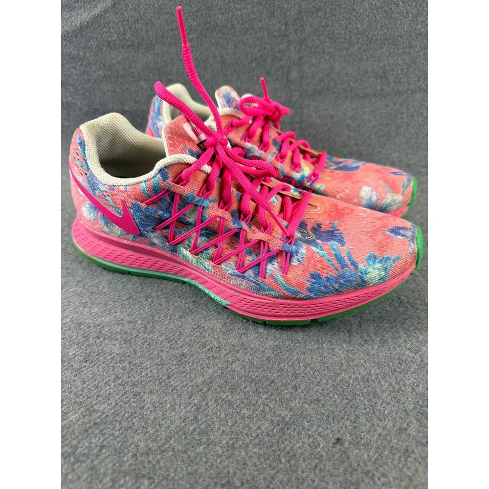 Nike Air Zoom Pegasus‎ 32 iD Running Shoes Womens 8.5 Pink Floral 818022-992