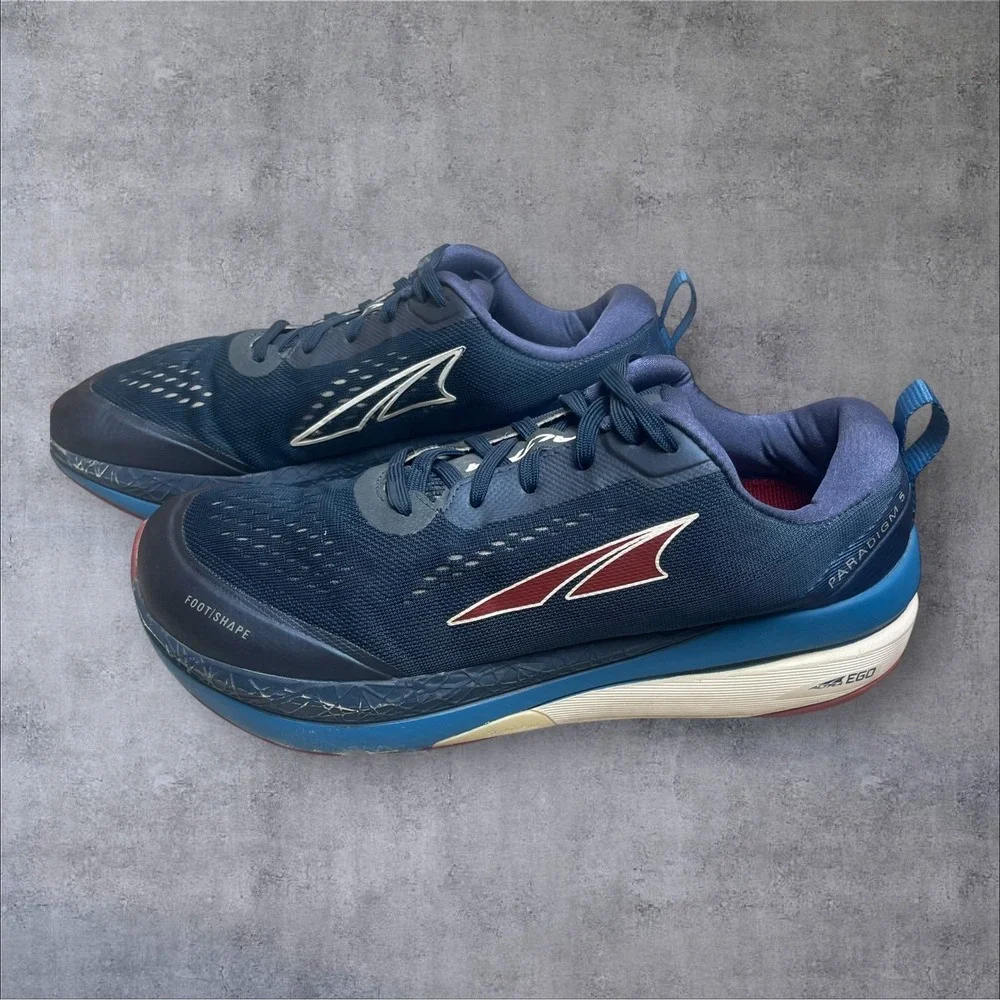 Altra Paradigm‎ 5 Road Running Shoes Sneakers Mens Size 8 Navy Blue/Red Comfort