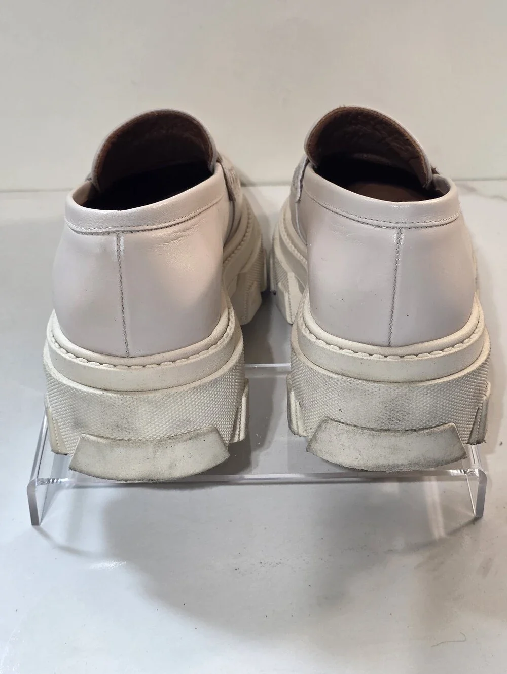 ALOHAS TRAILBLAZER LEATHER LOAFERS CREAM IVORY SZ 39(US 8-8.5)