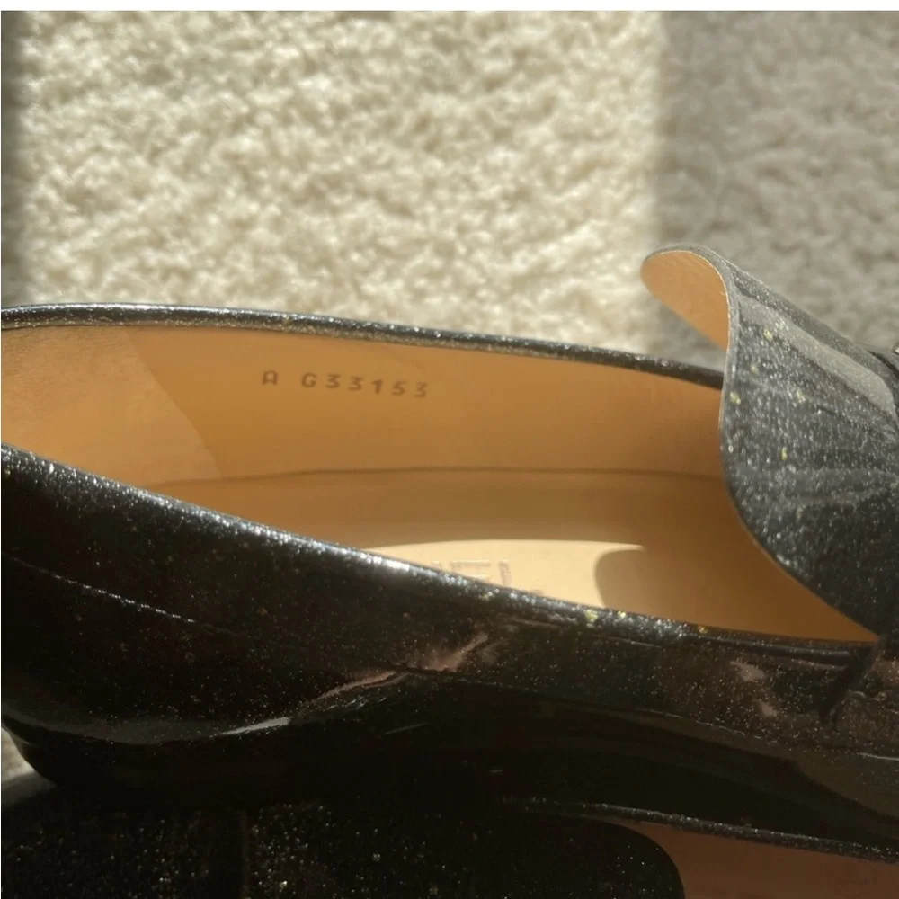 CHANEL loafers glittered