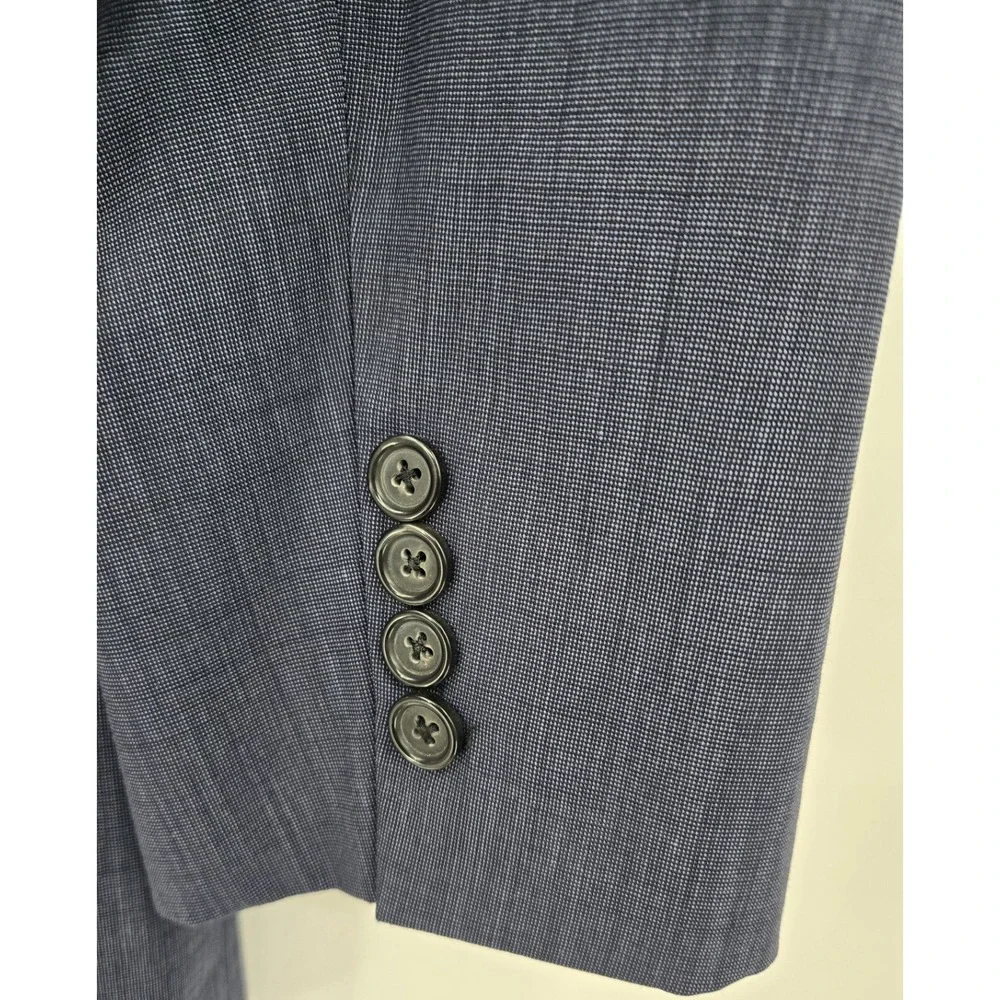 Brooks Brothers BrooksCool Fitzgerald Navy Blazer Jacket 44L Wool Full Canvas 2B