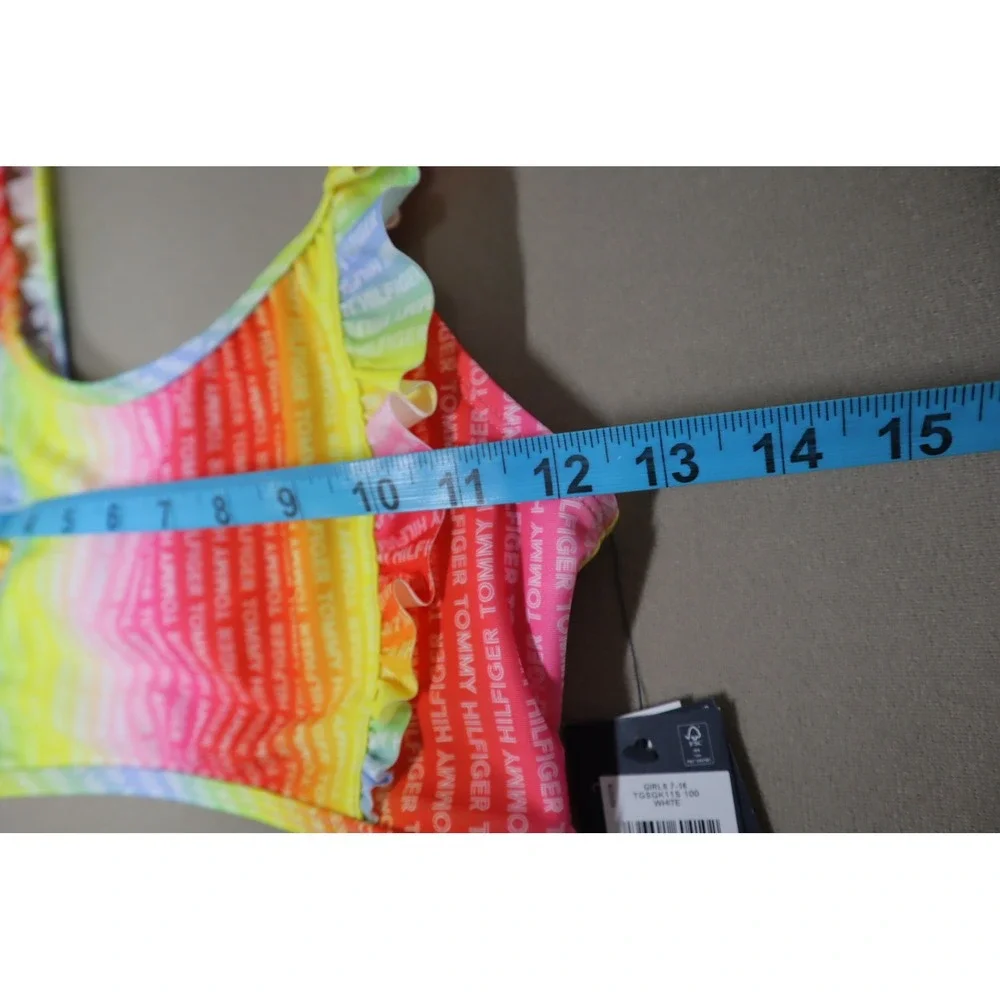 Tommy Hilfiger‎ Big Girls Logo Print Ombre Bikini 2 Piece Set - Size L (12-14)