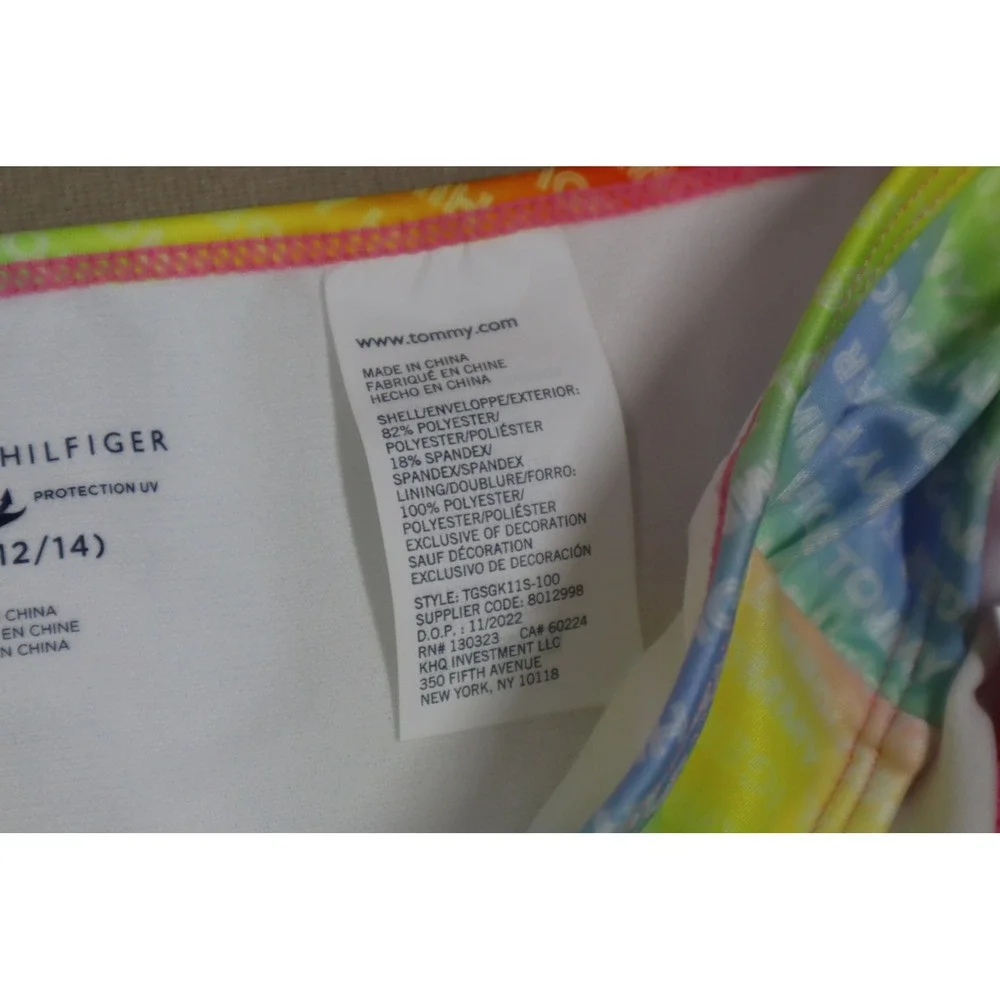 Tommy Hilfiger‎ Big Girls Logo Print Ombre Bikini 2 Piece Set - Size L (12-14)
