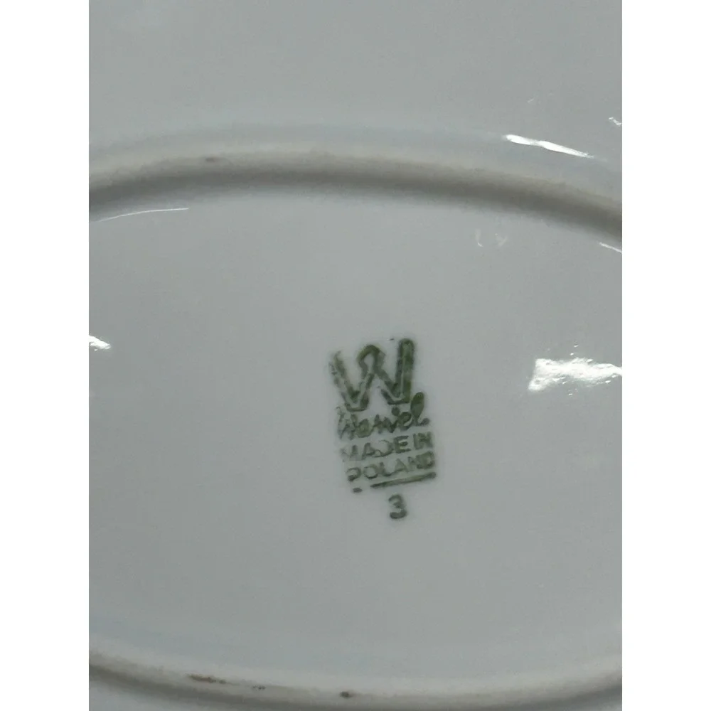 Vtg Wawel Meissen Flower Oval Serving Platter Poland 13