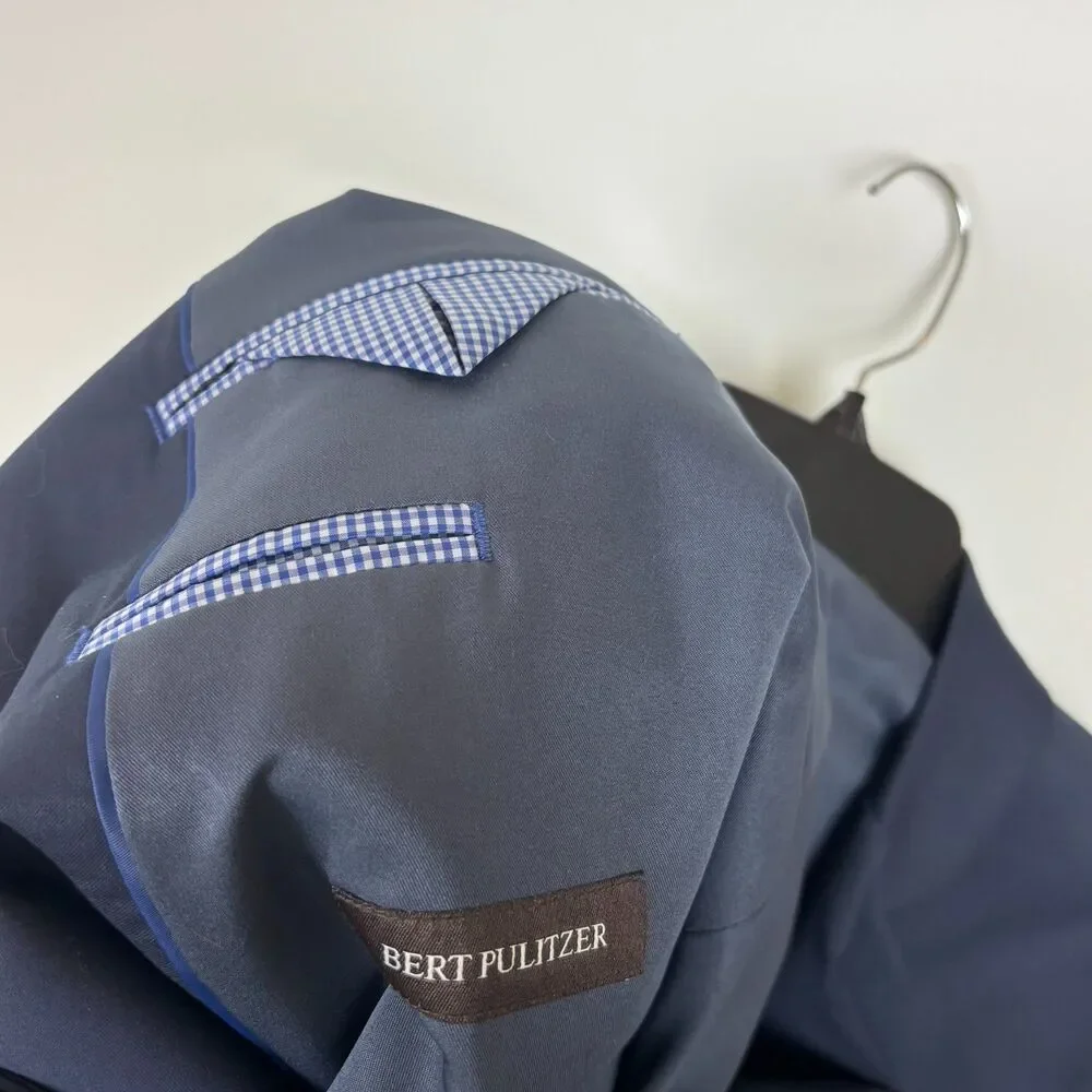 Bert Pulitzer Navy Blue Two Button Blazer Men's 54 Regular