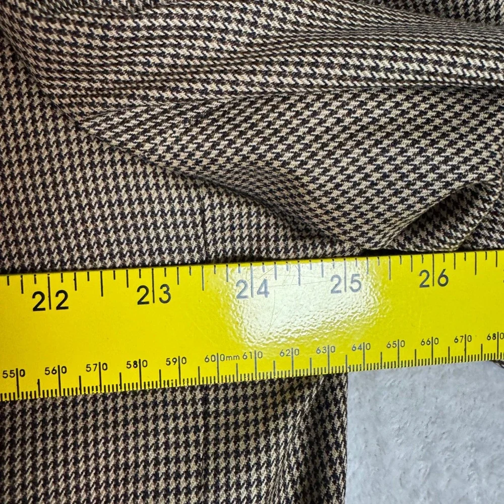 NEW Jos A Bank Mens Signature Brown Black Houndstooth 100% Wool Blazer 50R