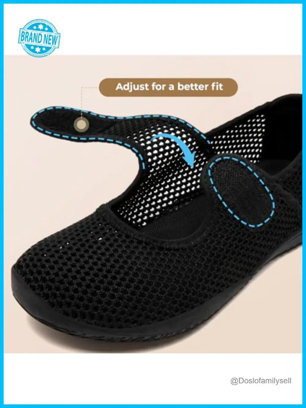 Wide Diabetic Barefoot Walking Shoes Mary Jane Hook & Loop Women's