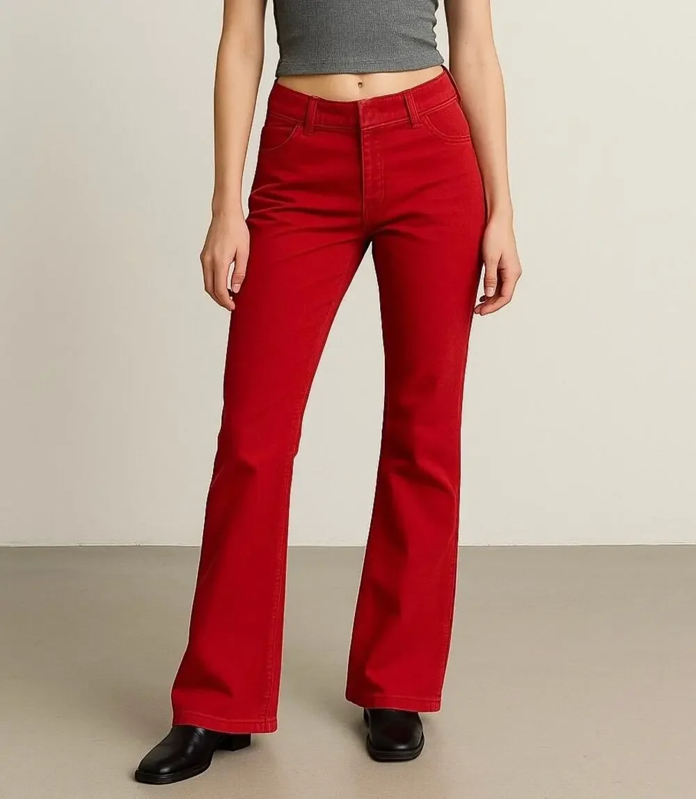 J. Crew Vintage Y2K Favorite Fit Bootcut Jeans Red 68370 Size 2