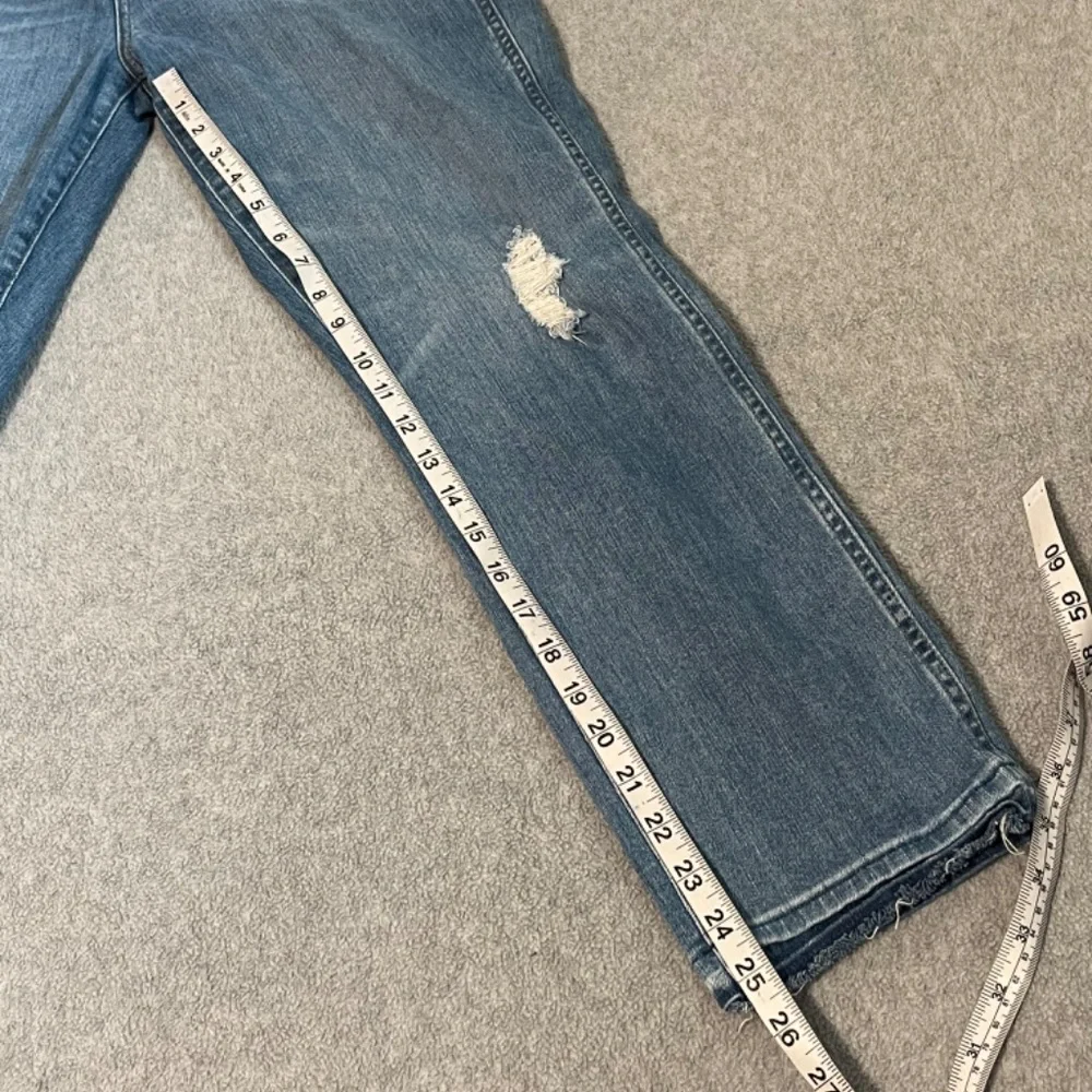 Womens J. Crew Vintage Straight Jeans Size 29 Boho Distressed High Rise Festival