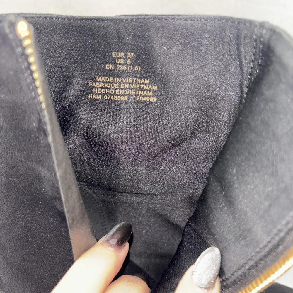 H&M black suede