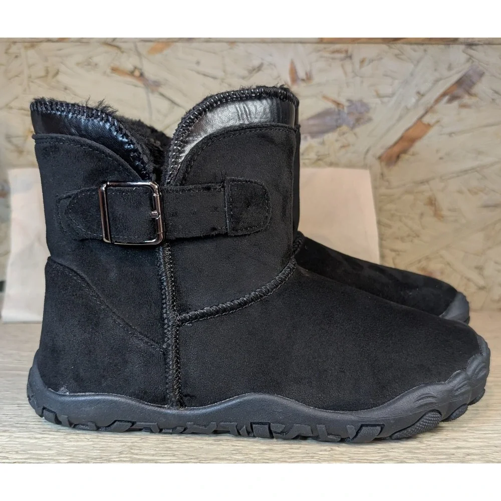 Hike Footwear Women's Boots Cozely Zero Drop Barefoot Wide Toe Fleece Lined 6