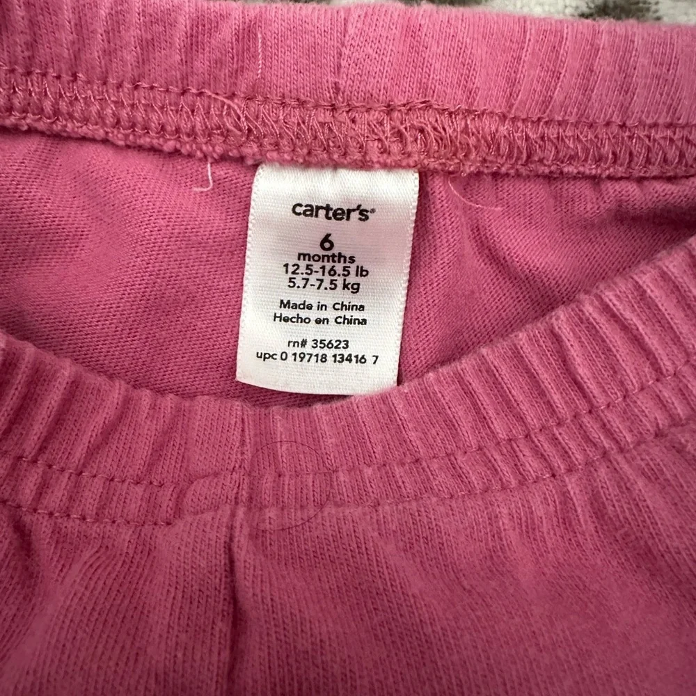 Carter’s Embroidered Bunny Leggings in Pink Size 6 months