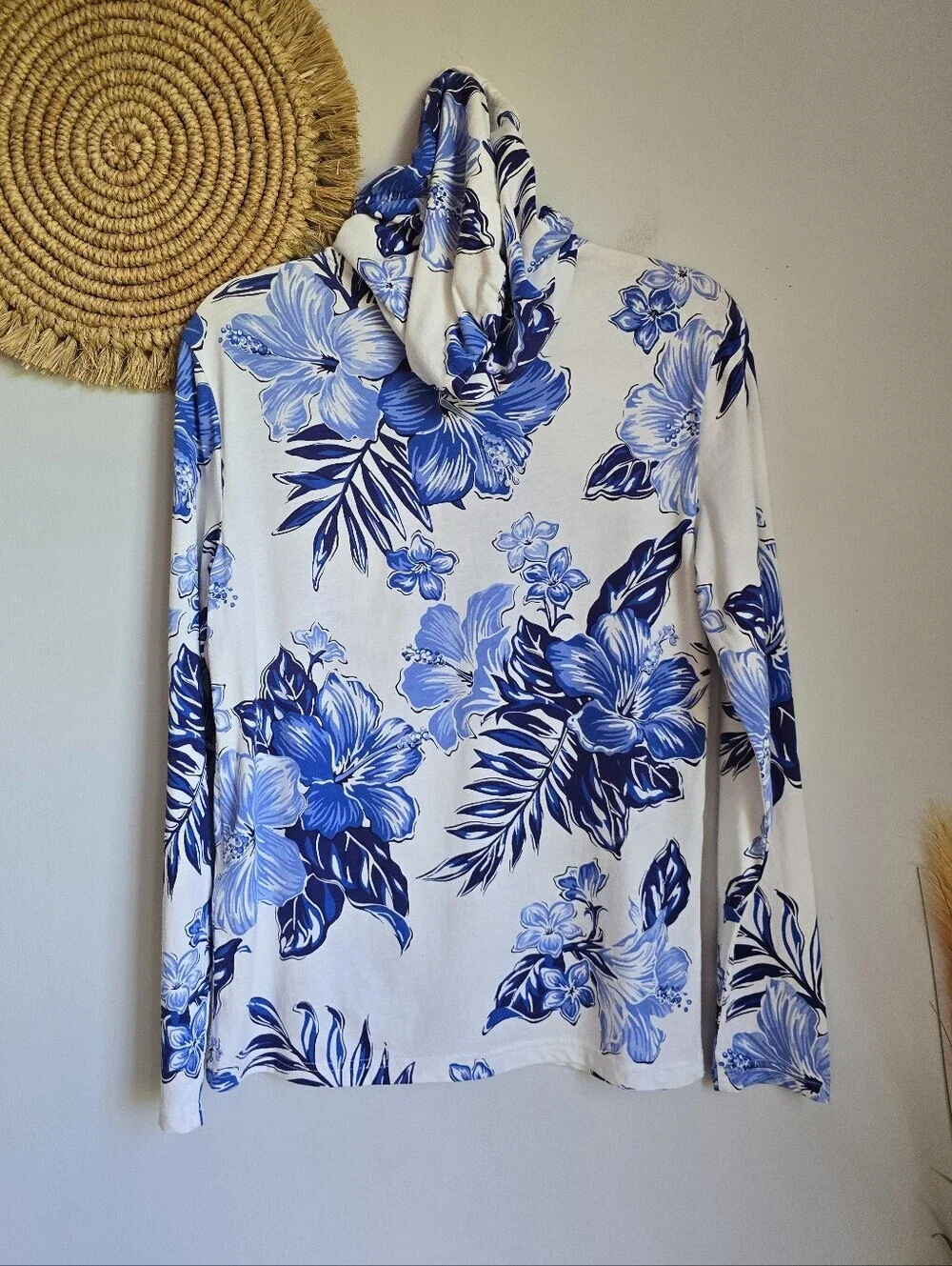 Polo by Ralph Lauren Tropical Hawaiian Floral Cotton Jersey Hoodie Mens SZ XS