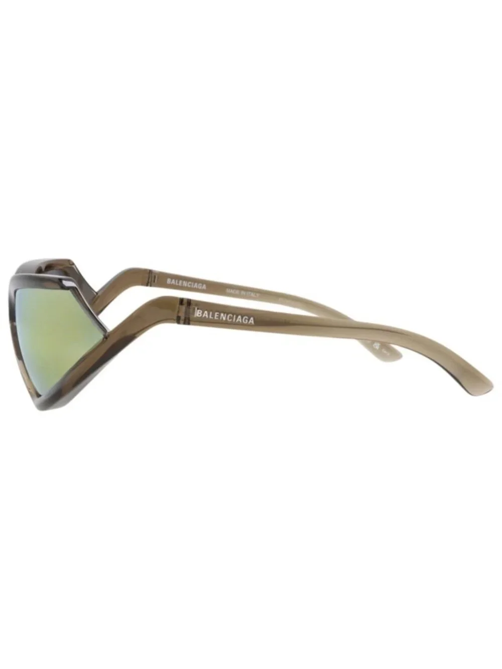 New Balenciaga Women's Sunglasses Shield Wrap Bio Injection Frame Unisex Brown