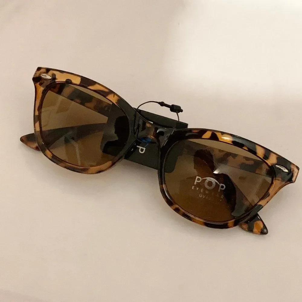 POP Eyewear UV400 Cat Eye Retro Tortoise‎ Sunglasses NWT