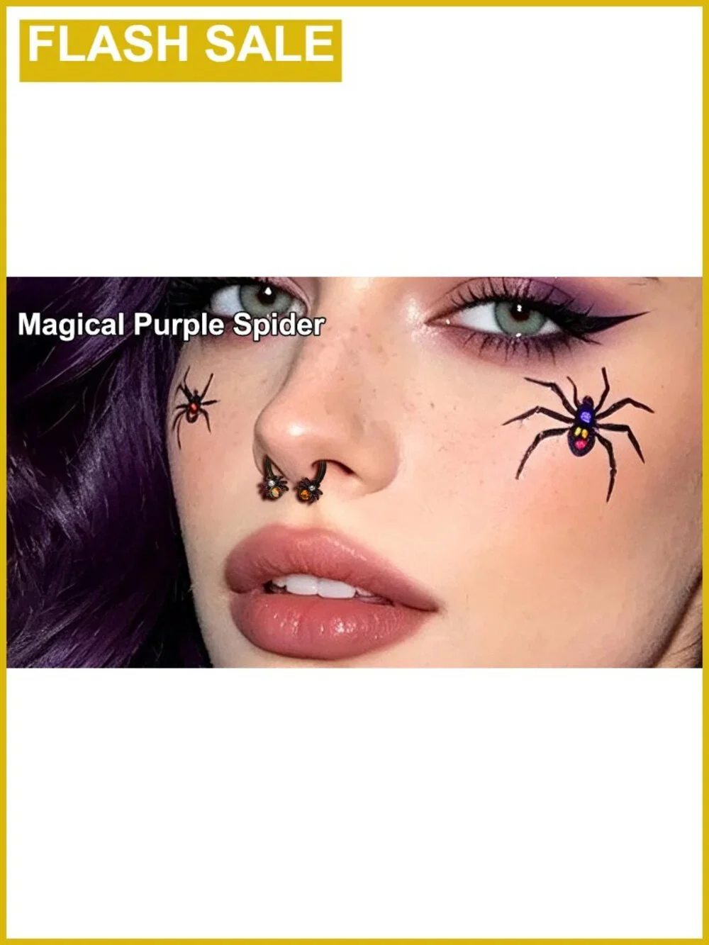 16g Stainless Steel Skull Spider Septum Daith Cartilage Earring