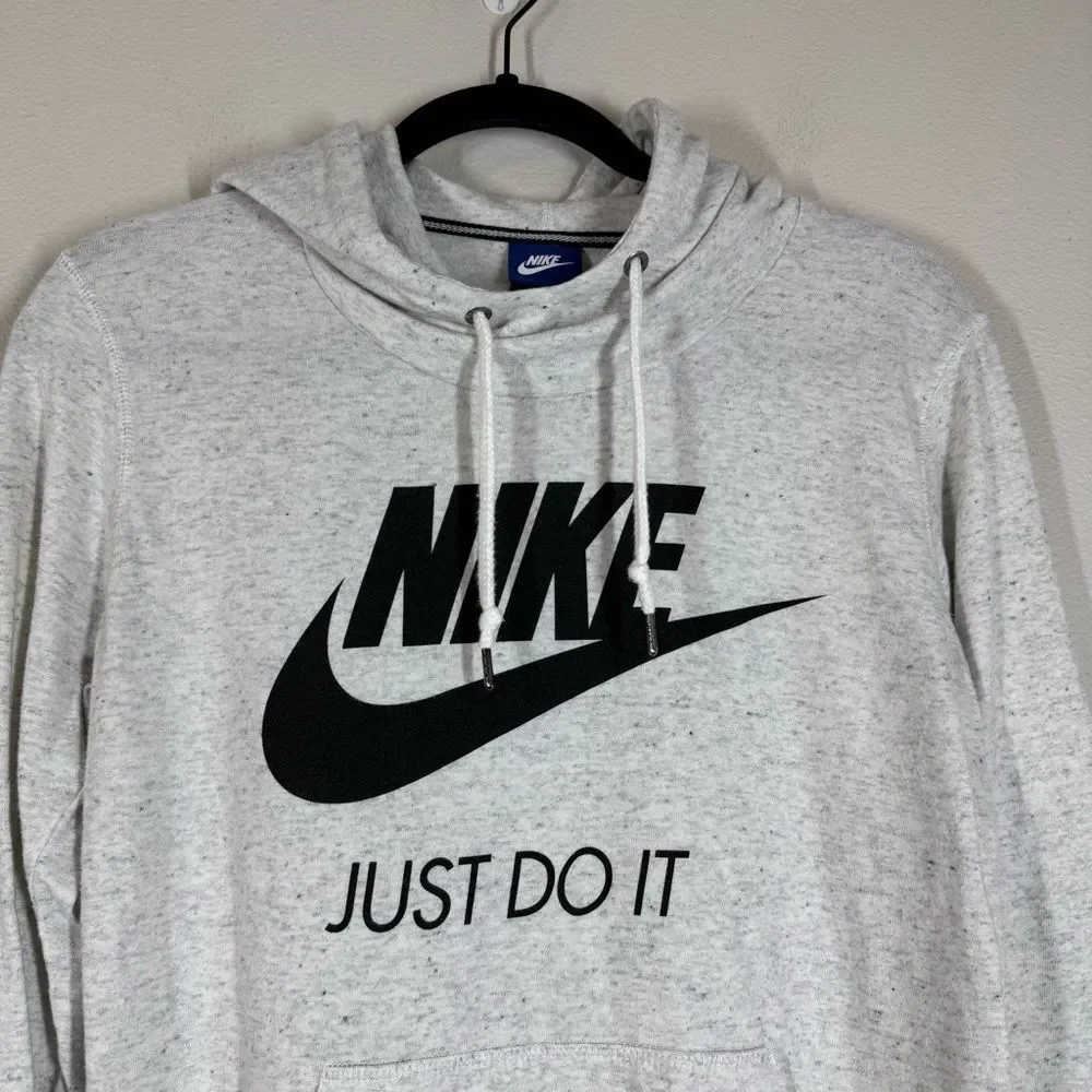 Nike Women’s Hoodie Just Do It Graphic Lightweight Gray Size Medium 909716