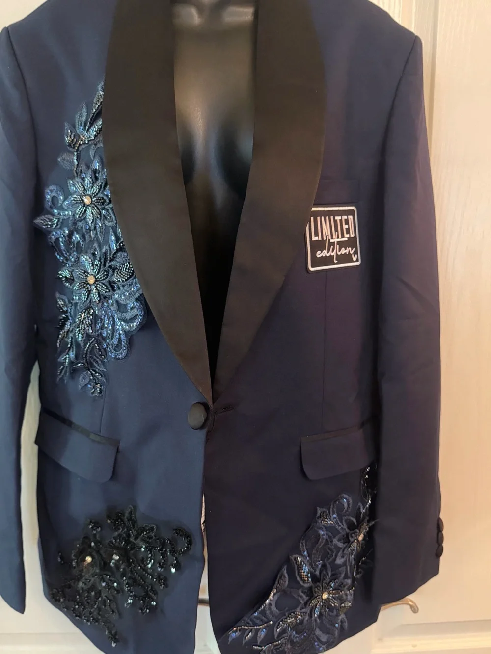 Upcycled unisex navy