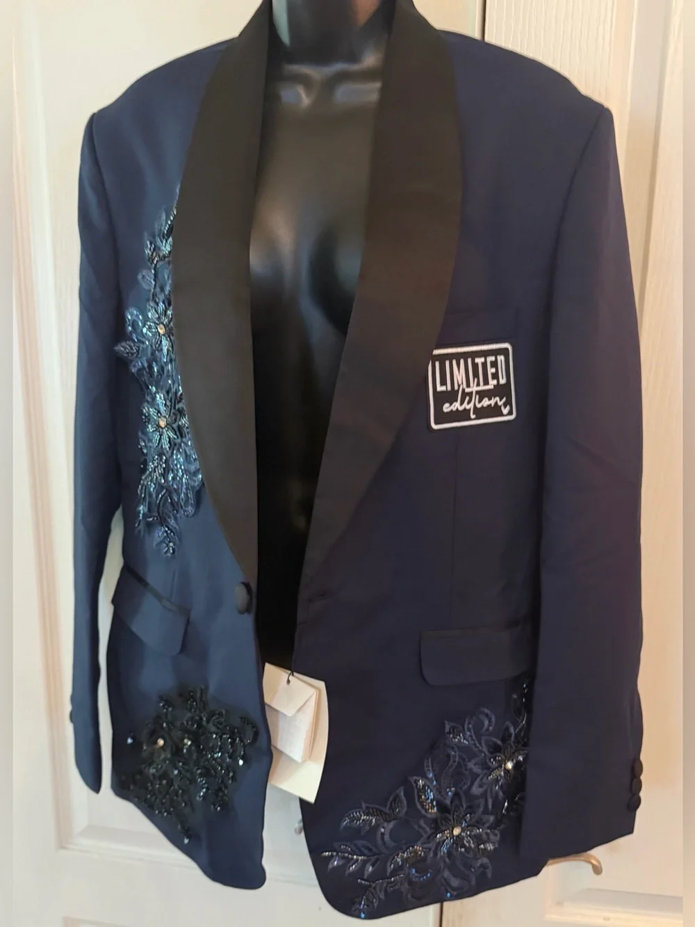Upcycled unisex navy