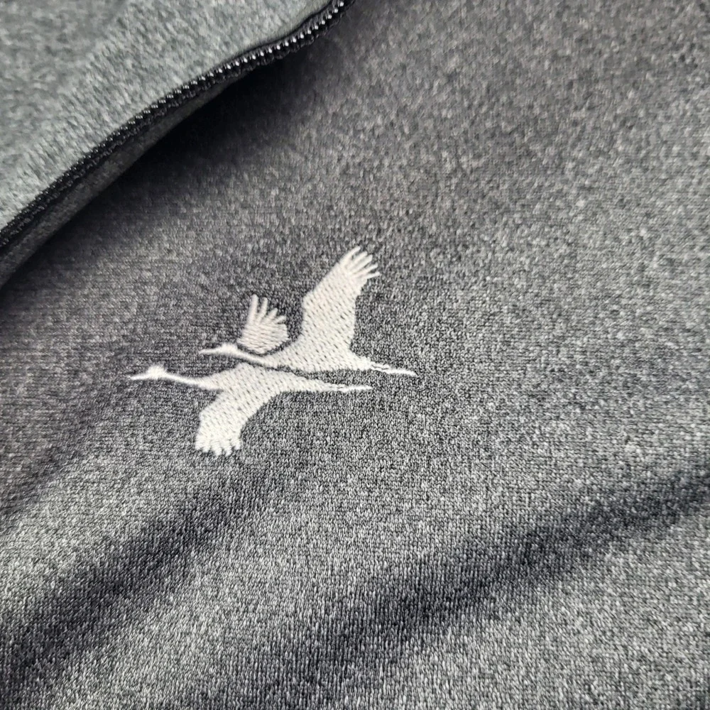 The North Face Mens‎ Gray Quarter Zip Pullover Bird Logo Size Medium