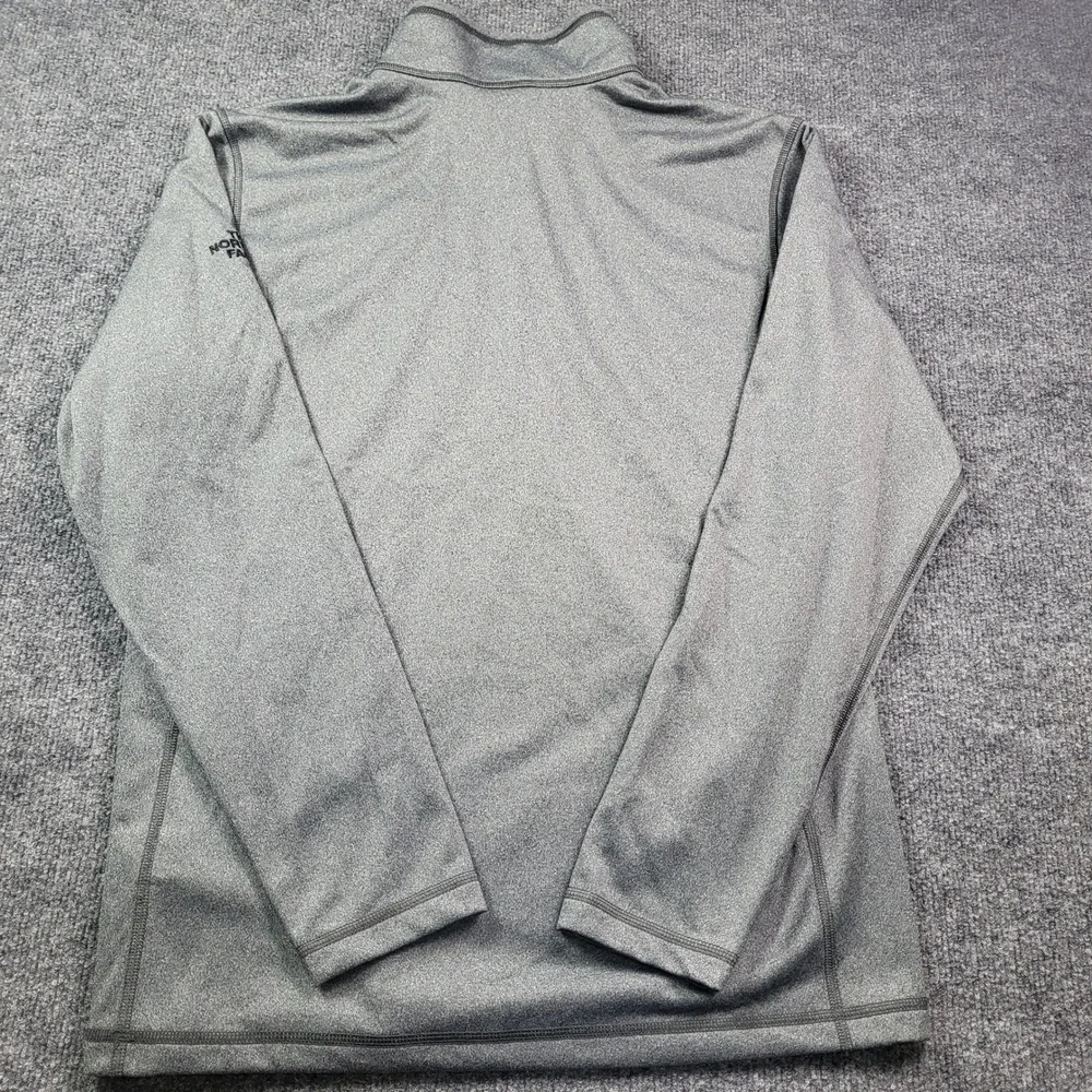 The North Face Mens‎ Gray Quarter Zip Pullover Bird Logo Size Medium