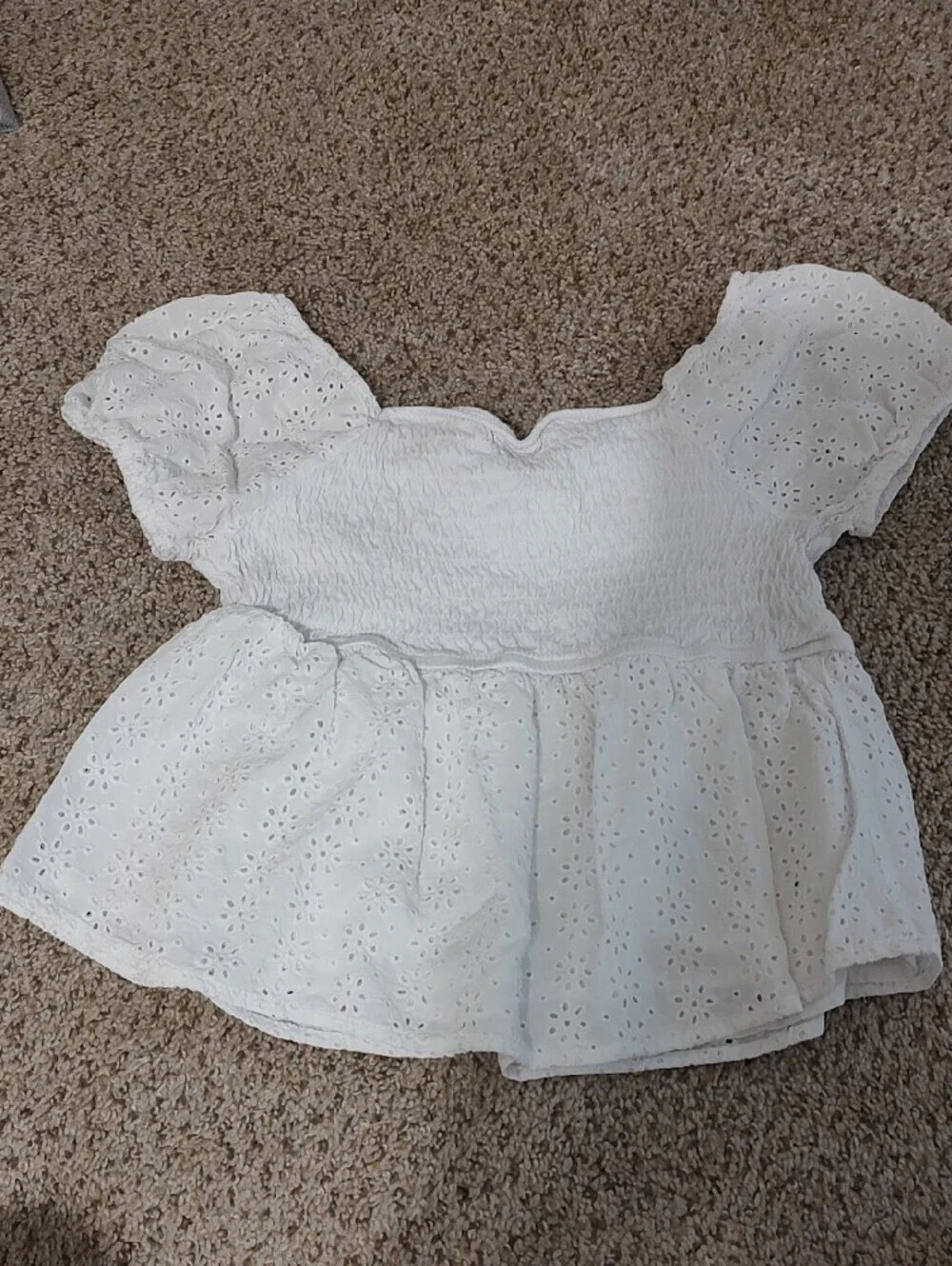 Justice white eyelet