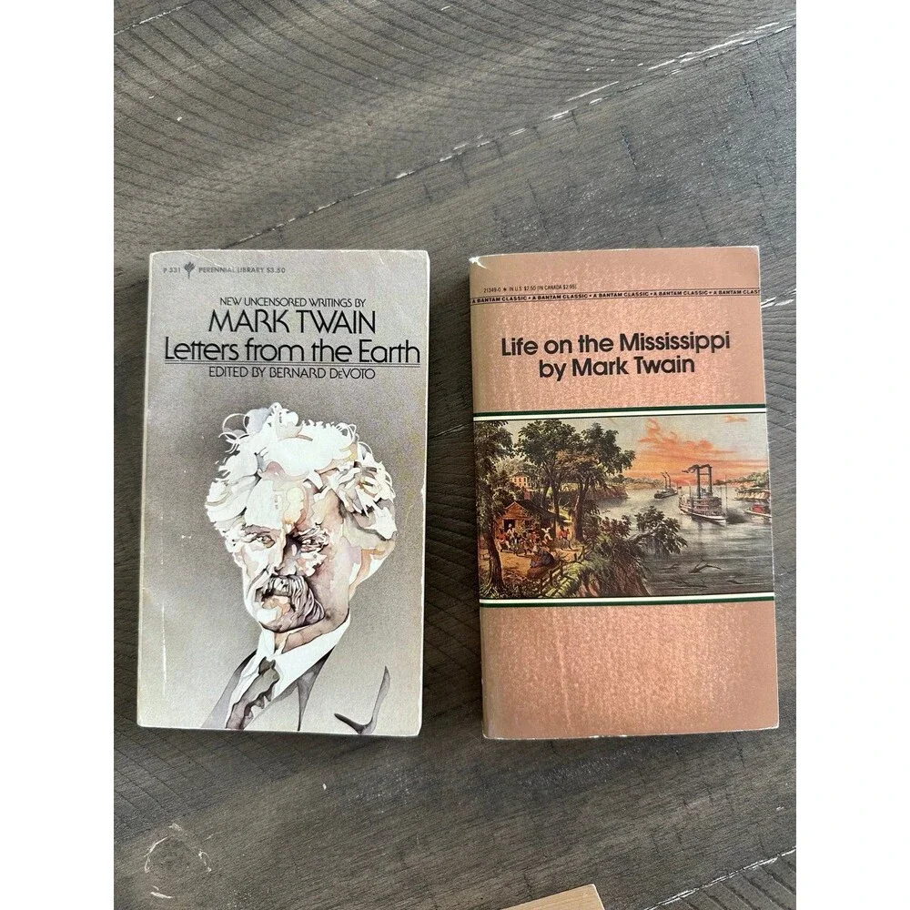Mark Twain Classics 6 Book Lot Tom Sawyer Roughing It Mississippi Vintage PB