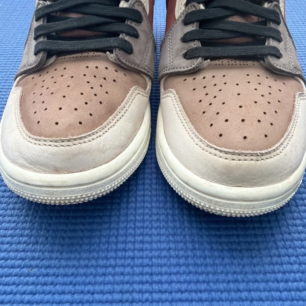 Nike Air Jordan 1 ZOOM AIR High Top Suede Sneakers Brown Tan Sz-US 7 Basketball