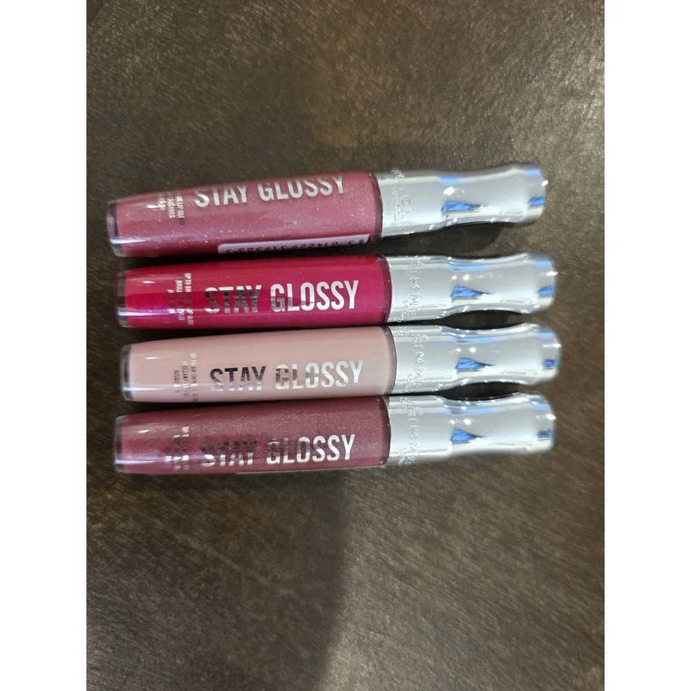 4x New And Sealed Rimmel Stay Glossy‎ 6 Hour Lipgloss Lip Gloss