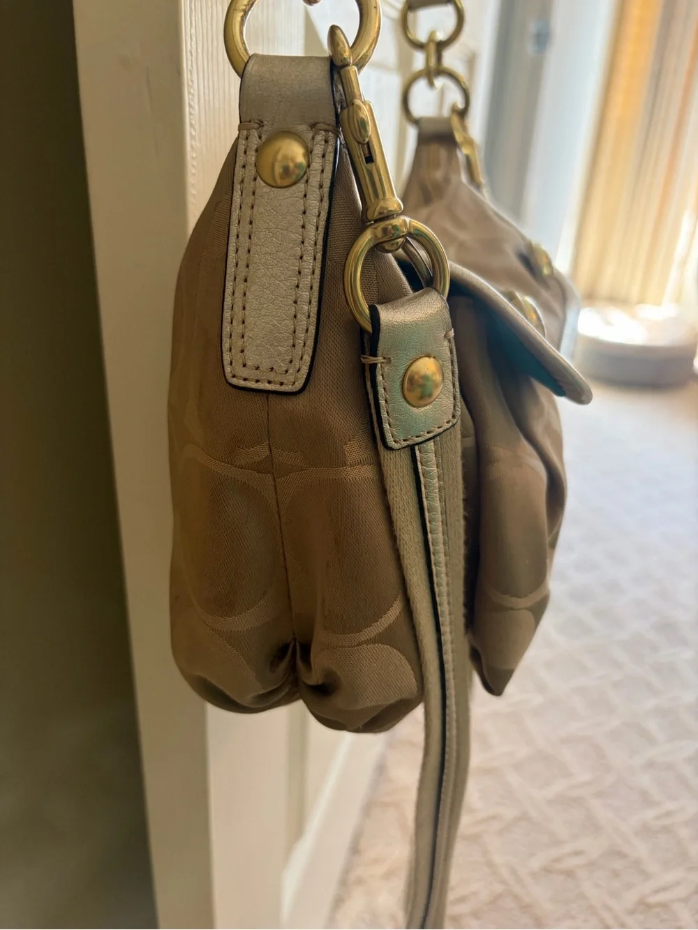 Coach Poppy Signature Sateen Groovy Bag (Style #13833)