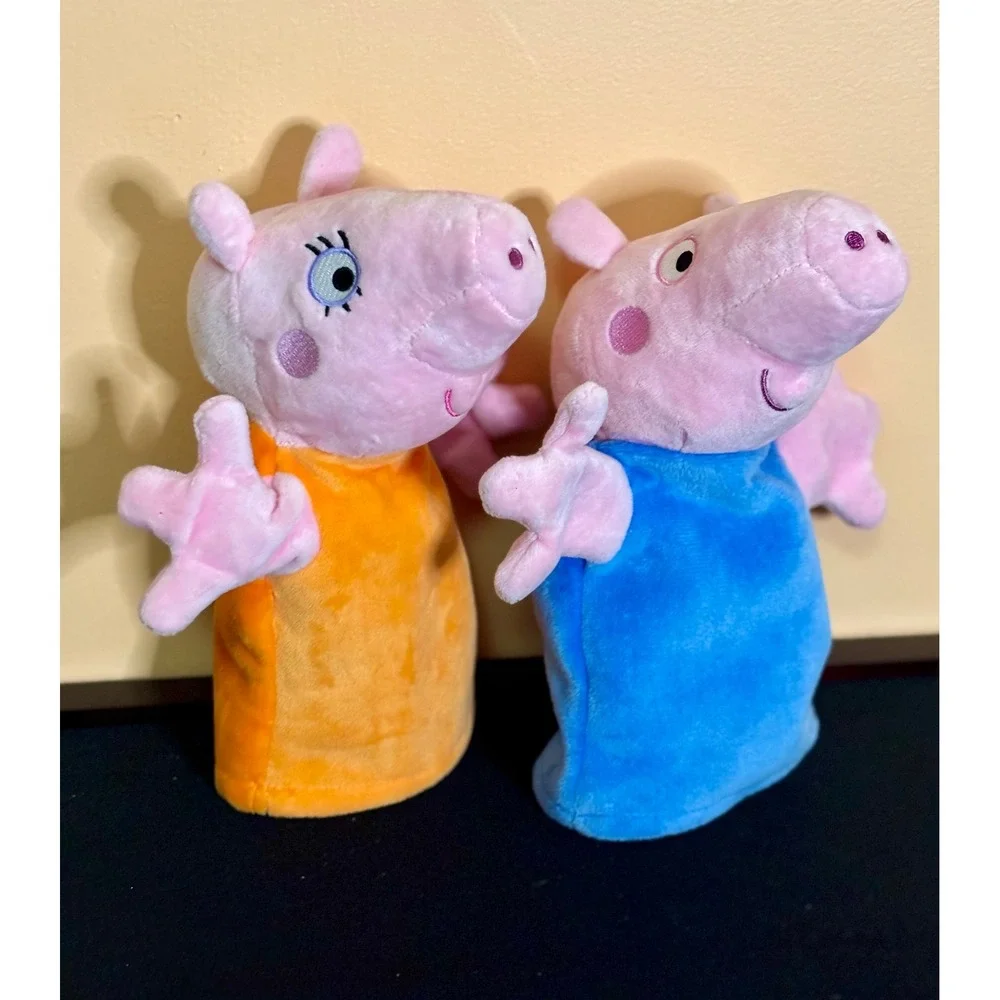 Peppa Pig George Mommy Hand Puppet Set TCG Toys Plush 9