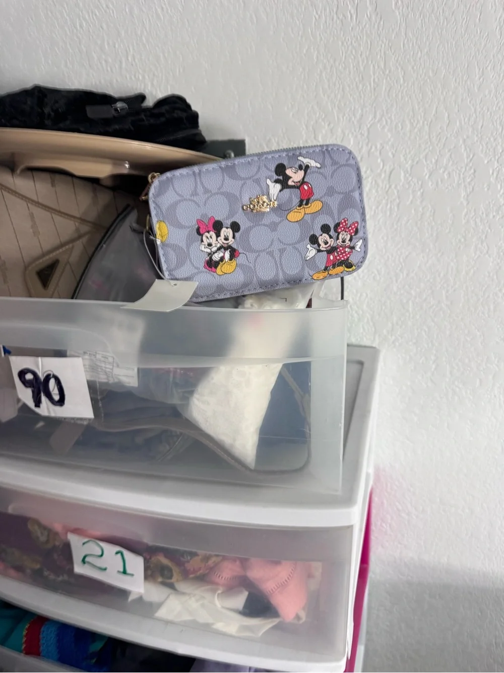 Coach hardware zip mickey