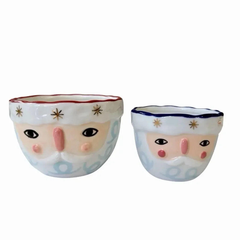 ANTHROPOLOGIE Bird Can Fox Pixie Santa Measuring CUPS SANTA CLAUSE RARE!!!!