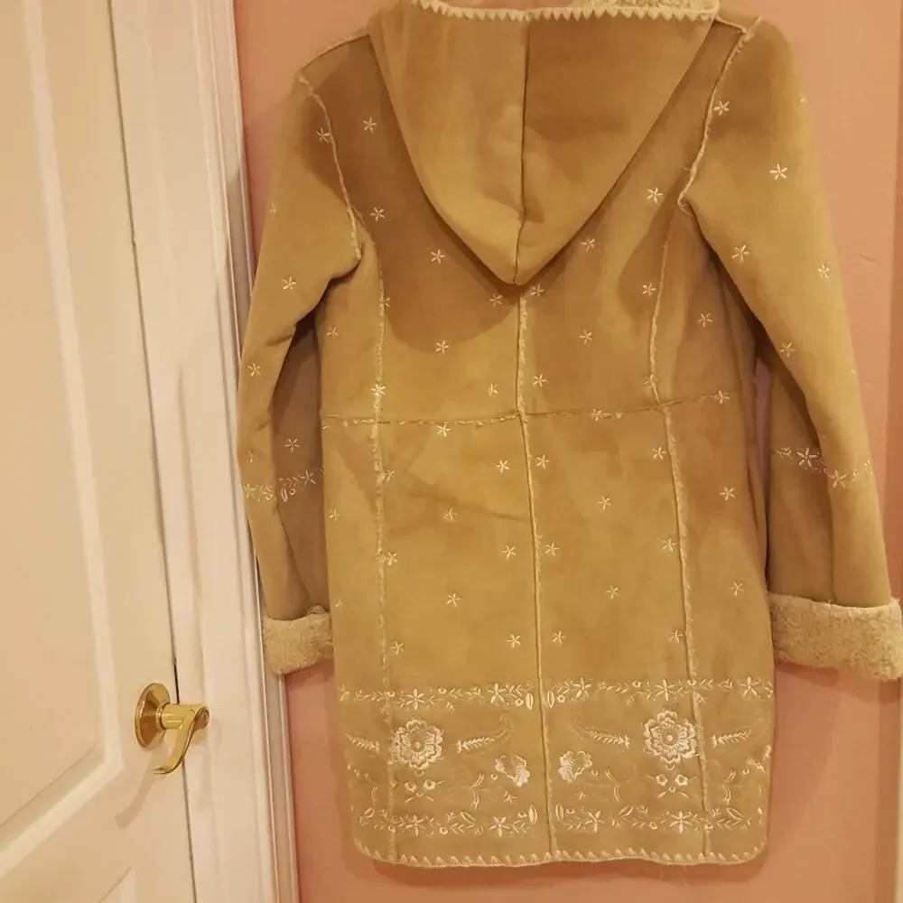 GAP GIRLS FAUX SUEDE BEIGE COAT GIRLS XXL 14-16