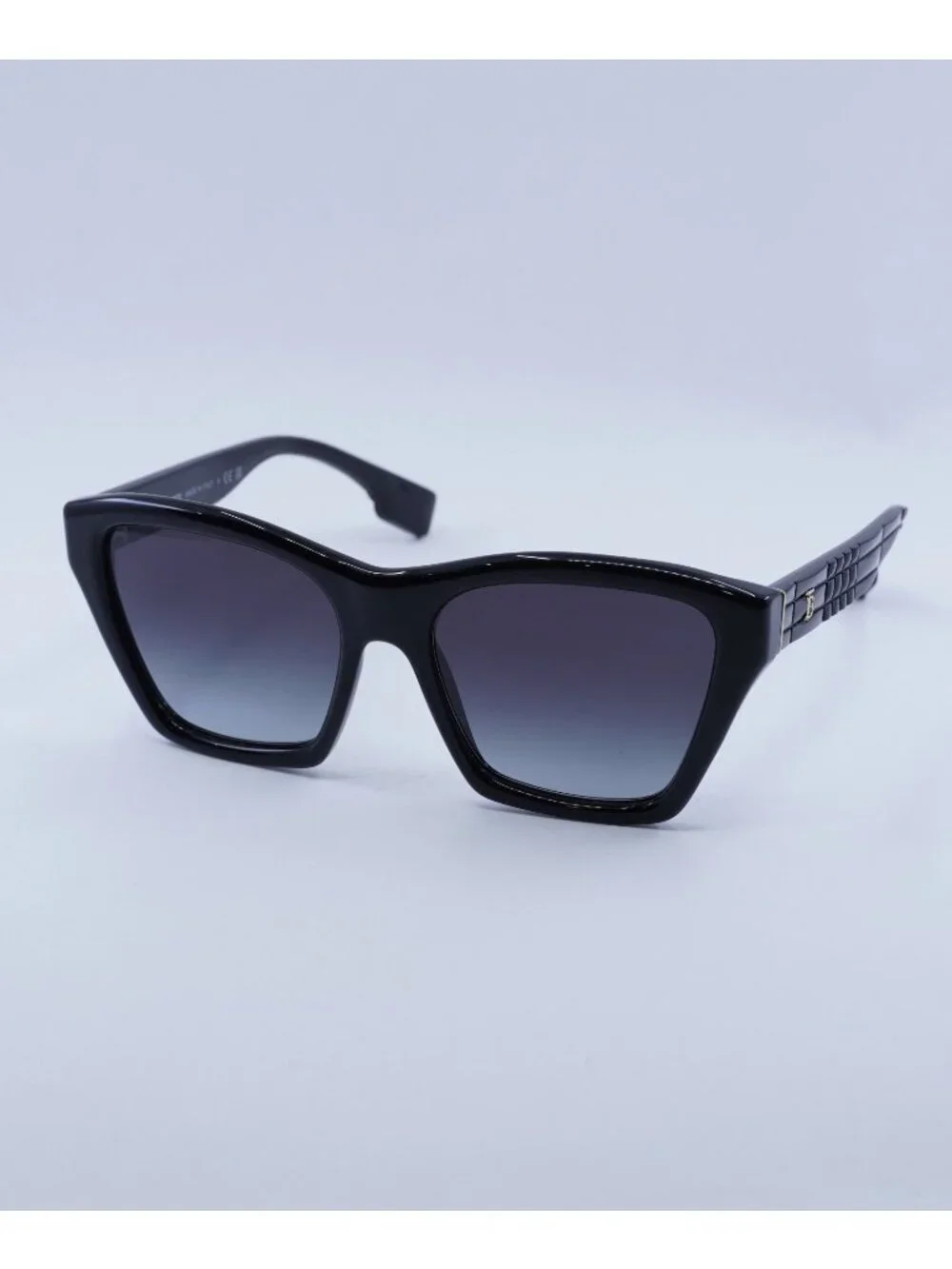 Burberry BE4391 30018G Square Sunglasses Black Frame, Grey Gradient Lenses