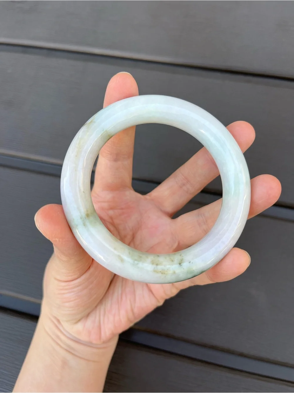 BW110-RP 56.5mm Certified Untreated Grade A Burmese Jadeite Bangle Jade Bracelet