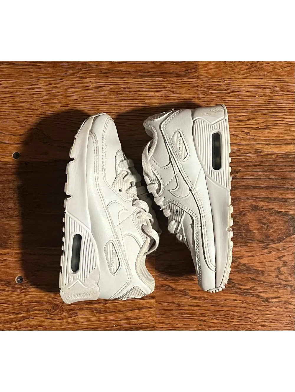Nike Air Max 90 White Leather Sneakers Size 11C