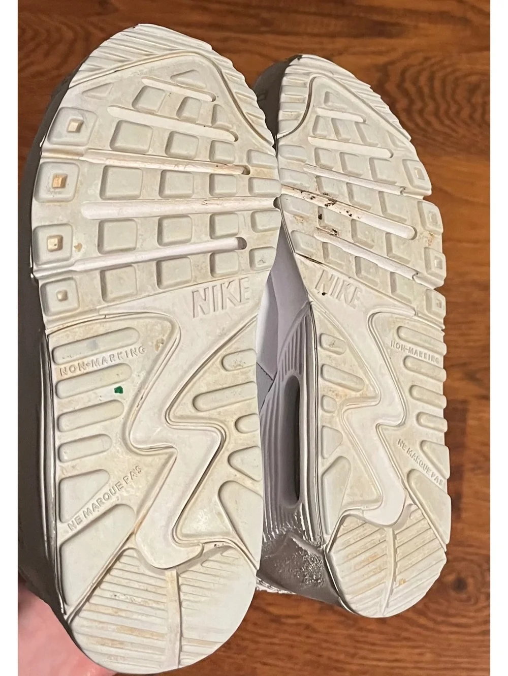 Nike Air Max 90 White Leather Sneakers Size 11C