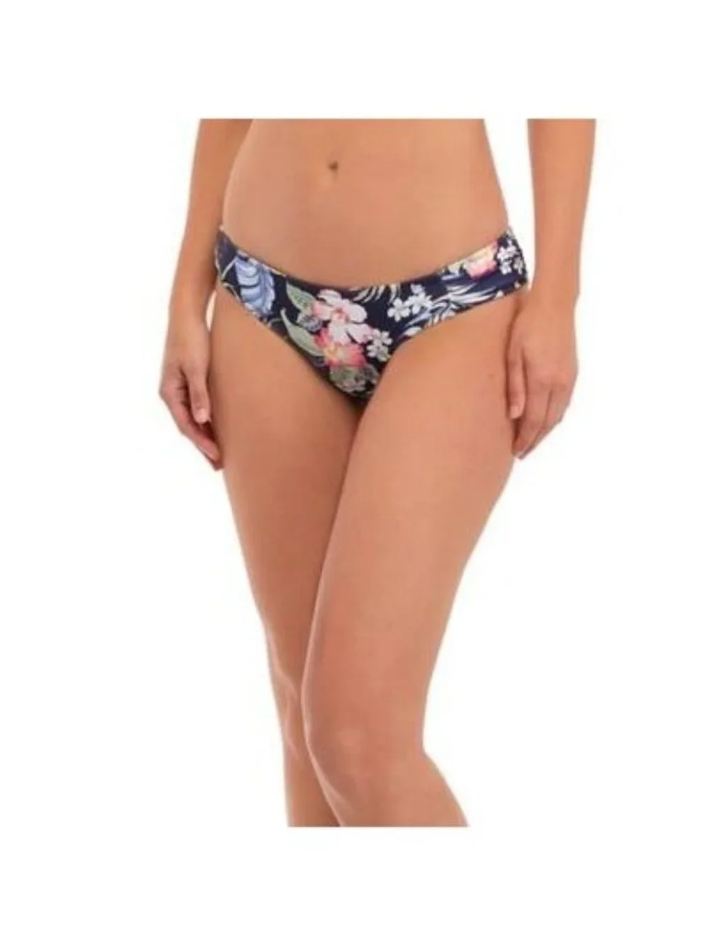 Jessica Simpson M Stranded in Paradise Ruched Hipster Swimwear Bikini Bottom