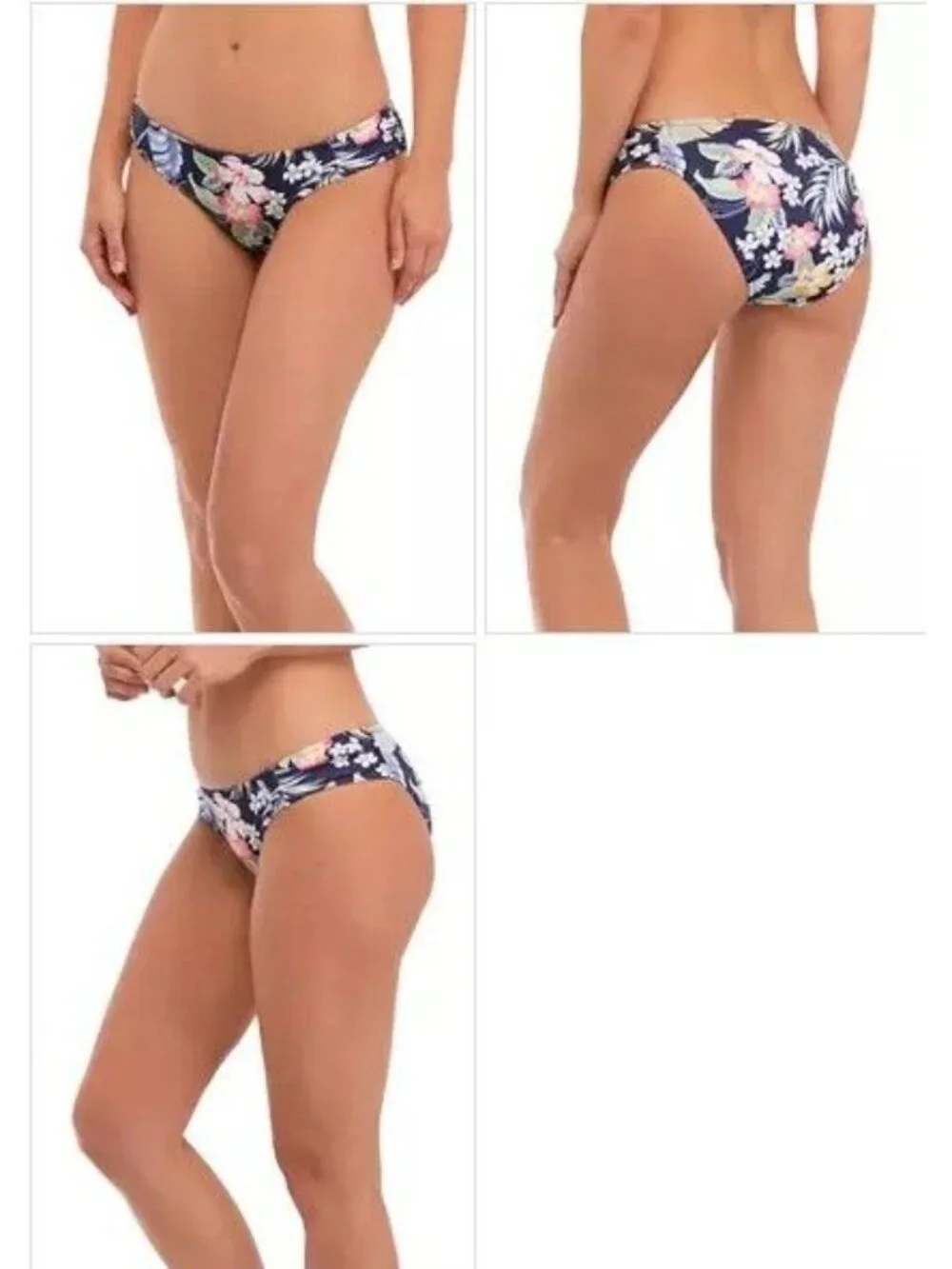 Jessica Simpson M Stranded in Paradise Ruched Hipster Swimwear Bikini Bottom
