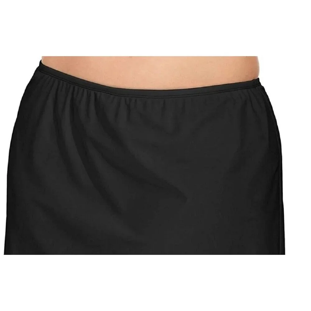 Island Escape 20W Bikini Bottom Swim Skirt Plus-size Skirtini Mini Swimwear Blac