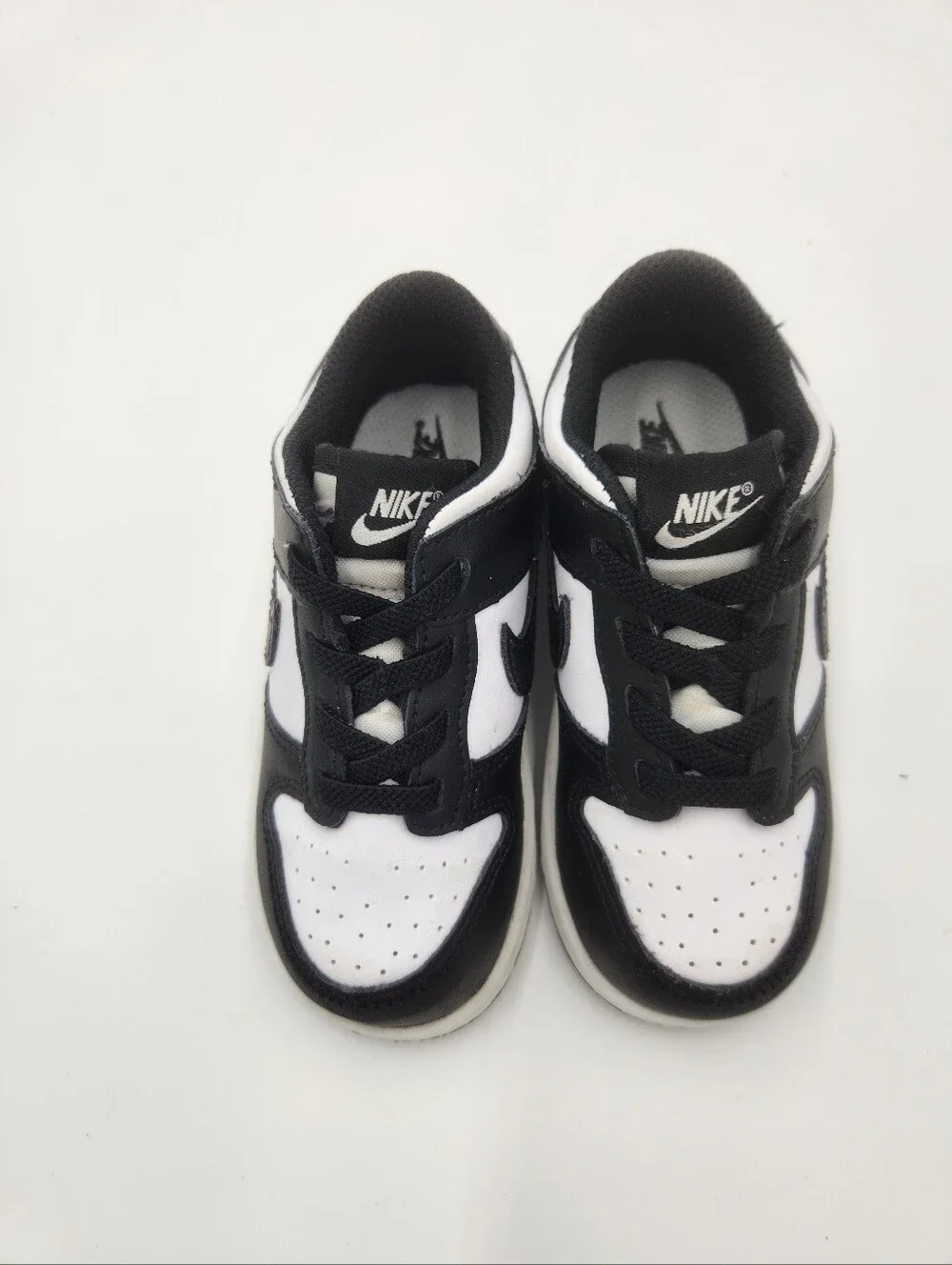 Nike Dunk Low Panda Black And White Sneakers Child Size 8c